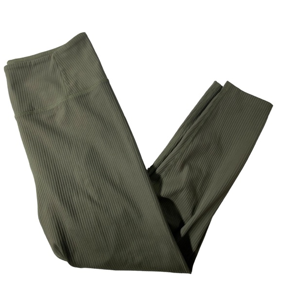 Girlfriend Collective Cypress Green Ribbed Compressive Leggings - Picture 2 of 6